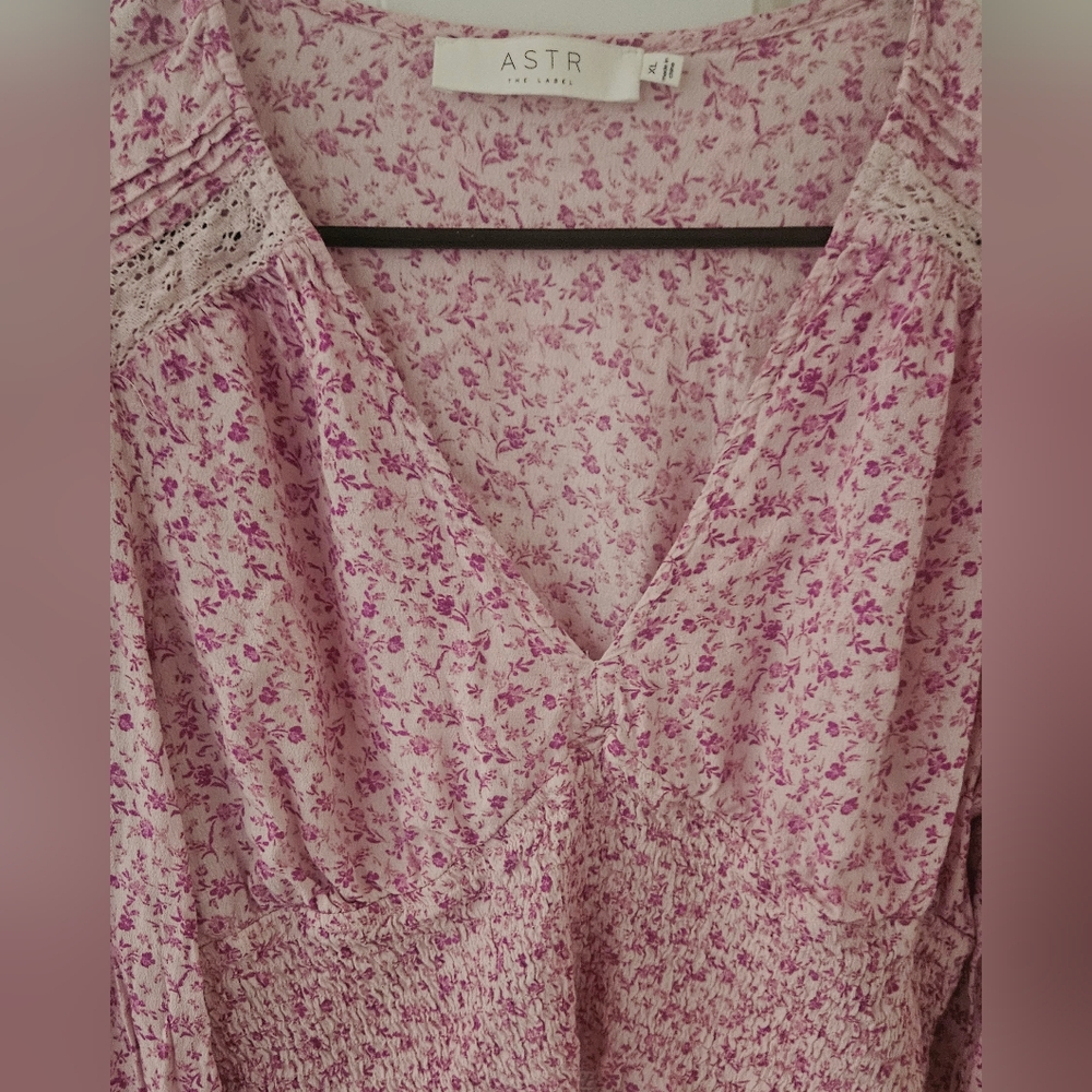 ASTR Pink Floral Top